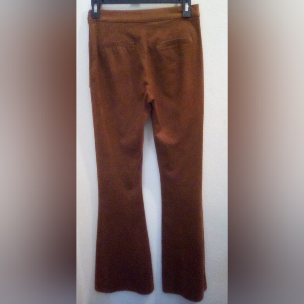 Forever 21  Faux Suede Flare Pants Size S Y2K - Picture 11 of 14